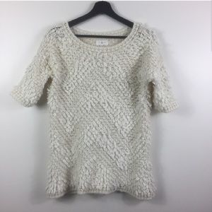LOFT Lou & Grey cozy pullover sweater in cream